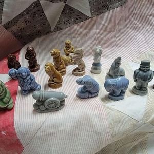 Wade pottery whimsies. 15 total